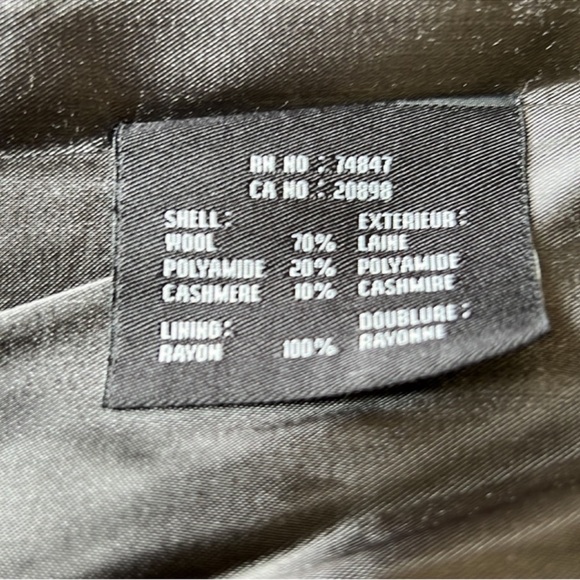 Marc New York Charcoal Grey Double Breasted Wool Coat - Picture 7 of 7